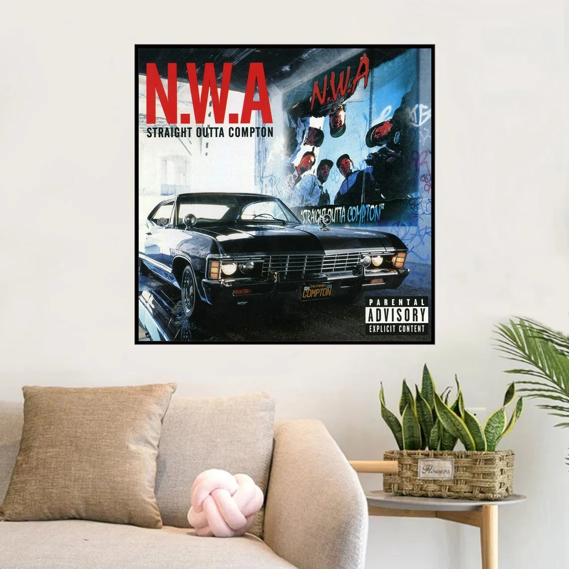 Nwa Straight Outta Compton Rap Music Album Poster Prints Art Canvas Painting Wall Living Room Home Decor (No Frame)