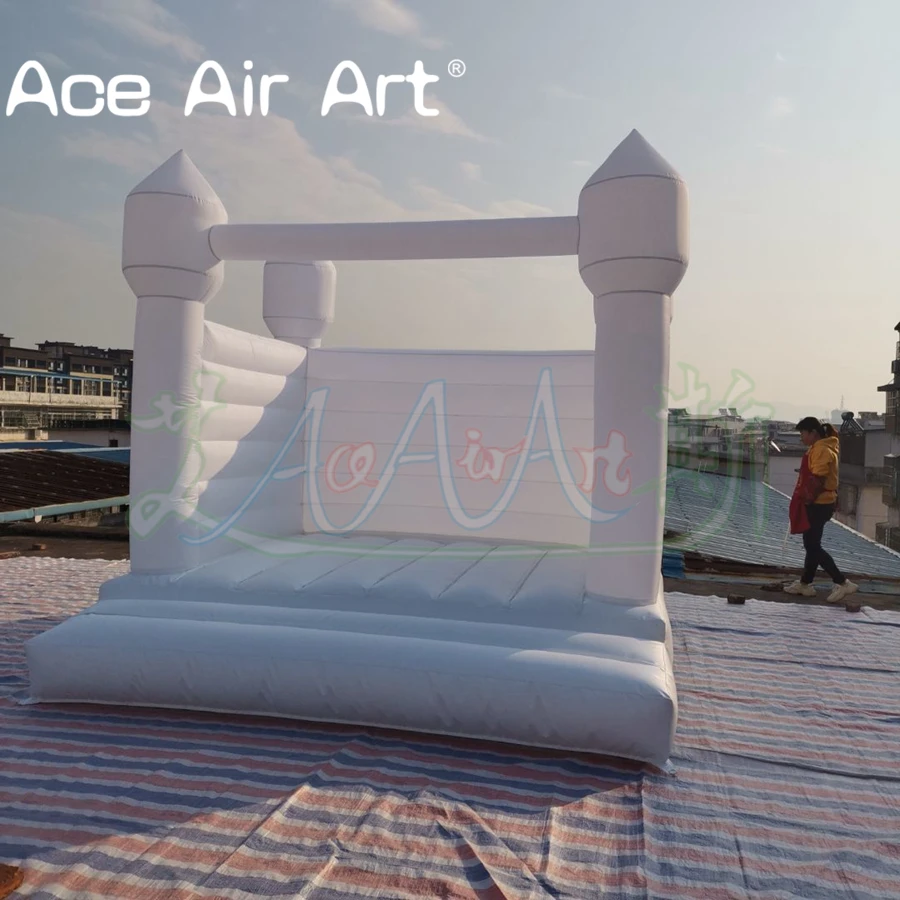 Customize Pure White Inflatable Wedding Bounce House For Outdoor Advertising Events Decorations Made In China