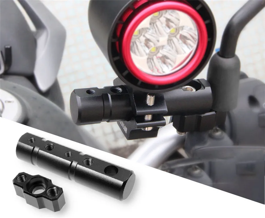 Universal 25mm Handlebar hole Motorcycle Headlight Pipe expand Bracket For Cafer Racer GPS timer Mobile Phone Stent