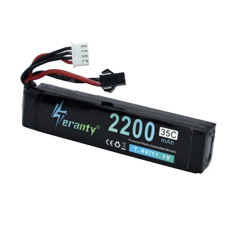 Upgrade Power Water Gun Lipo Battery 3S 11.1V 2200mAh 35C for AKKU Mini Airsoft BB Air Pistol Electric Toys Guns RC Parts 452096