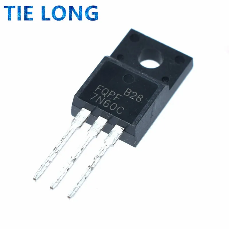 10pcs FQPF7N60C 7N60C 7N60 600V 7A MOSFET N-Channel transistor TO-220F new original