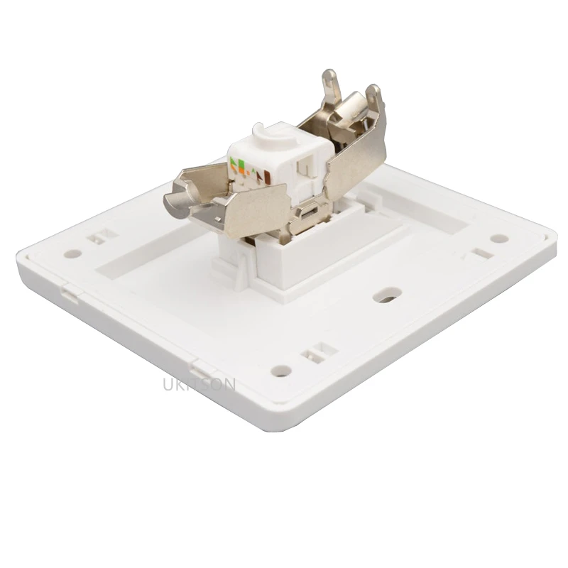 1 Port CAT7 RJ45 Wall Panel CAT.7 LAN Interface Socket Ethernet Faceplate Baseplate For 10G Network Plug