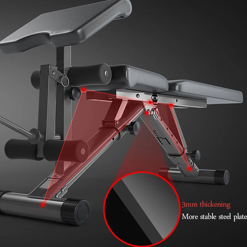 Multi-functional Fitness Chair Sit-ups Fitness Equipment Supine Board Abdominal Muscles Bench Press Dumbbell Bench For Home HOT