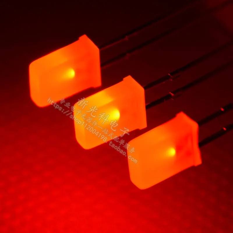 100PCS 257 Square LED lamp 2*5*7mm Foggy white hair red, green, yellow, blue white light highlighting light-emitting diode