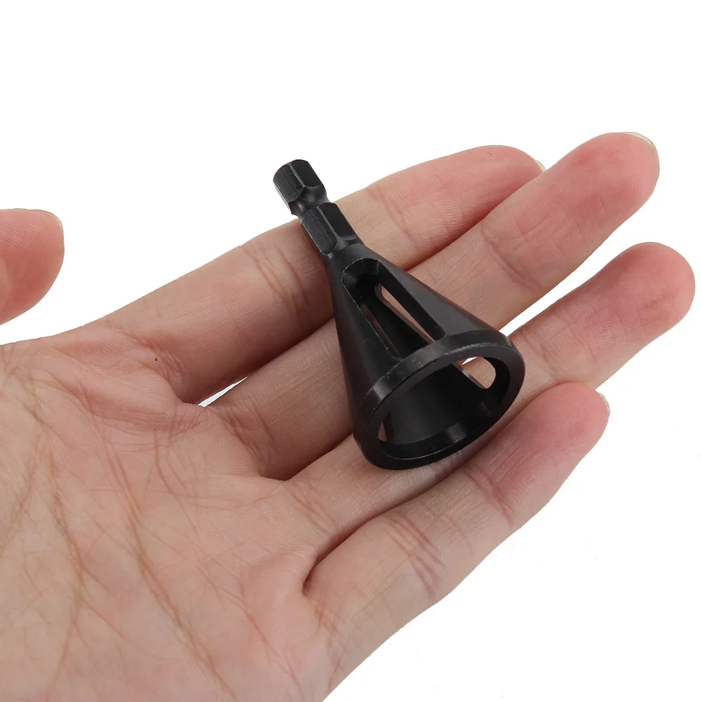 Broca de vástago hexagonal de acero inoxidable, herramienta de desbarbado de chaflán externo, herramientas de reparación de rebabas, muy utilizadas para taladros eléctricos VC