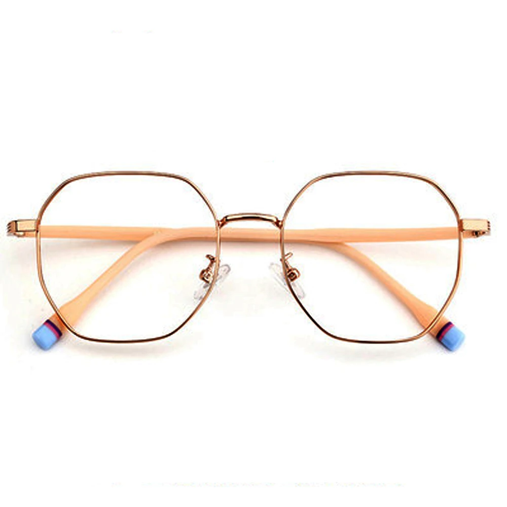 

Fashion Retro Large Polygon Fullrim Metal Frame Anti Blu Light Ultralight Reading Glasses Modern Men Women+1.0 +1.5 +2.0 +2.5