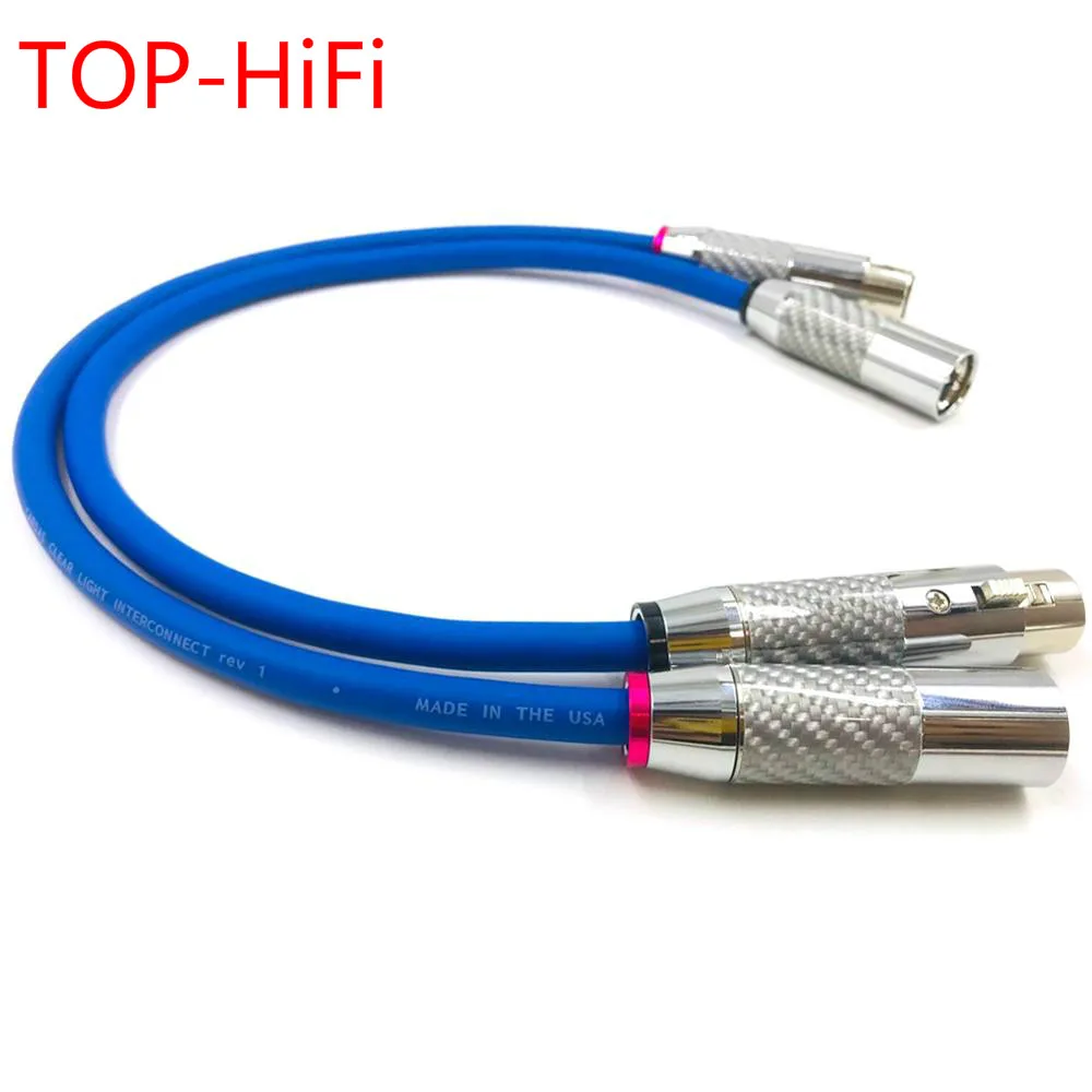 

TOP-HiFi CARDAS Clear Light Carbon Fiber 2x 3pin XLR Balanced Cable Amplifier DVDPlayer Interconnect Audio Cable Male to Female