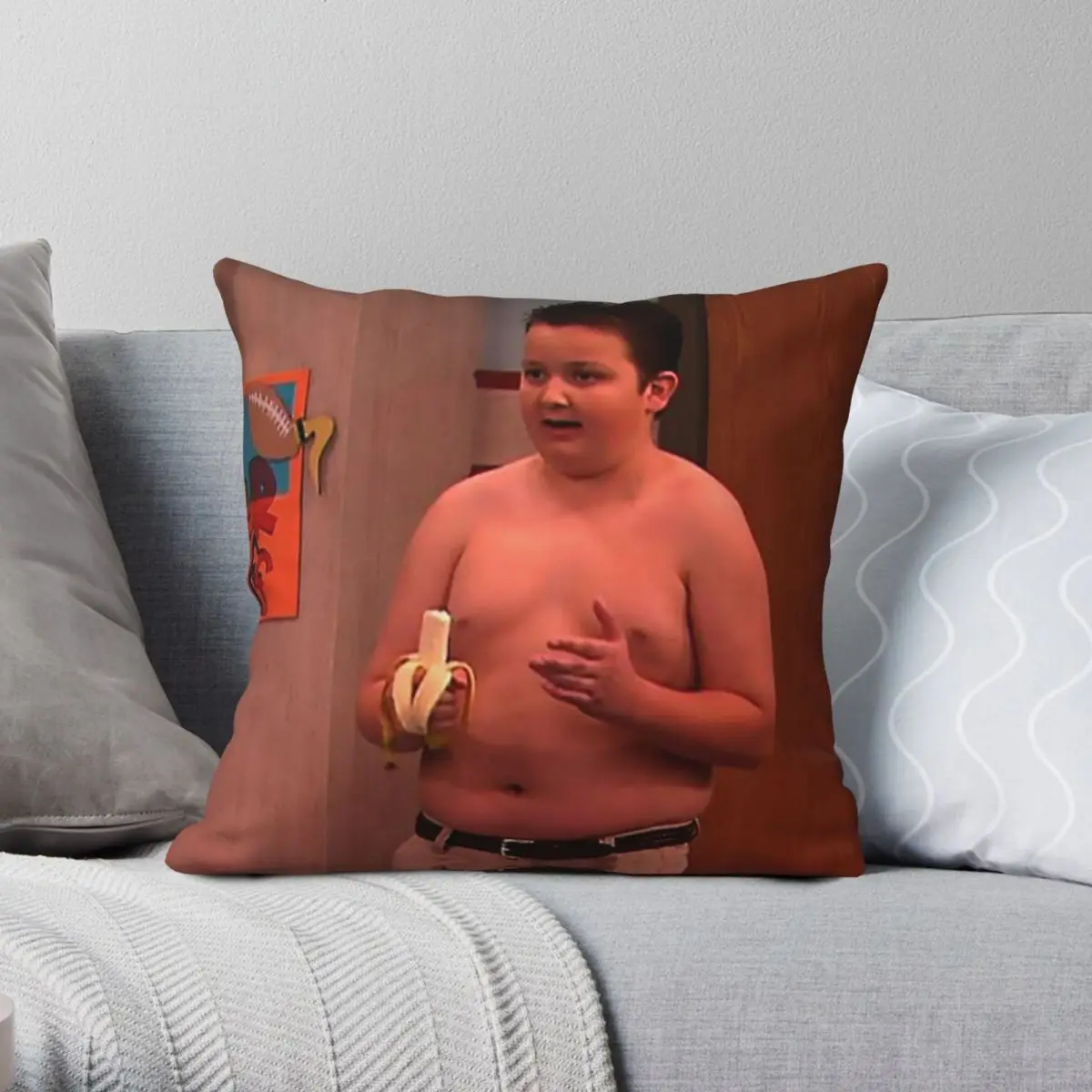 Gibby From ICarly Square Pillowcase Polyester Linen Velvet Zip Decor Pillow Case Room Cushion Cover