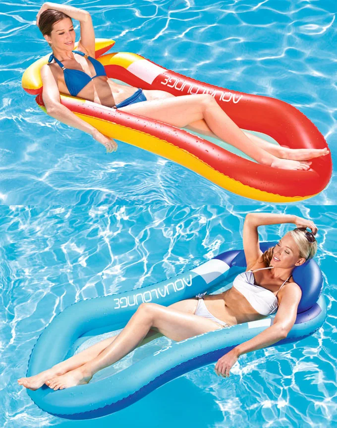 Water Inflatable โซฟาลอยเก้าอี้เดี่ยวแถวลอยลอยลอยลอย Air Mat น้ำ