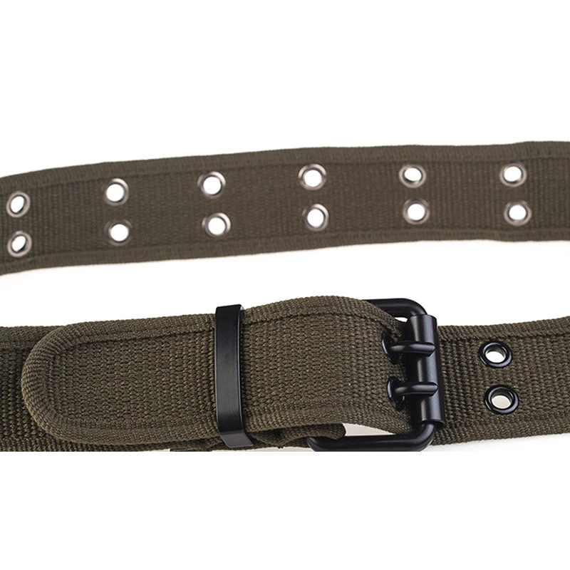 Official Authentic 3.8cm Canvas Belt For Men Hard Alloy Buckle High Quality Natural Canvas Outdoor Work Belt Hiking Accessories