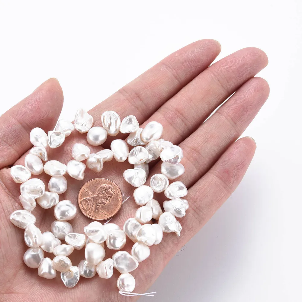 1 Strand Freshwater Natural Keshi Pearl Beads Strands for Fashion Bracelet Necklace DIY jewelry making Decor Accessories