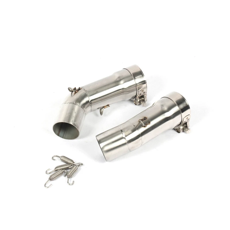 2xMiddle Link Pipe Muffler Tube Modified Motorcycle Stainless  Aluminum Exhaust System Modified For Ducati 1198 1098 848