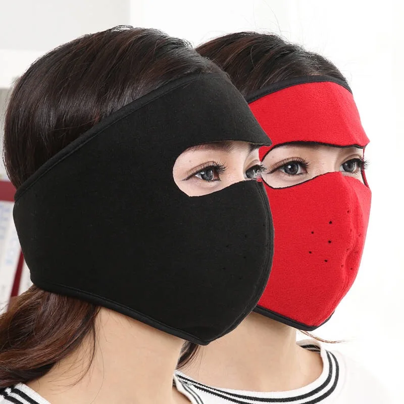 [both men and women] autumn and winter cycling mask heating thickened mask earmuffs integrated ear-protecting warm mask