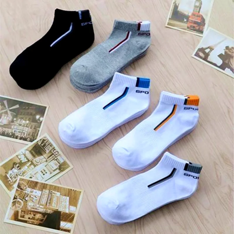 10 Pairs Pack Men Sports Socks Pure Cotton Breathable Sweat Absorption Running Sock Slippers Casual Short Socks Women Yoga Socks