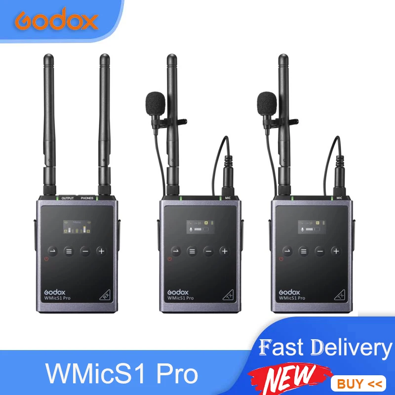 

Беспроводной петличный микрофон Godox WMicS1 Pro 2,4 ГГц