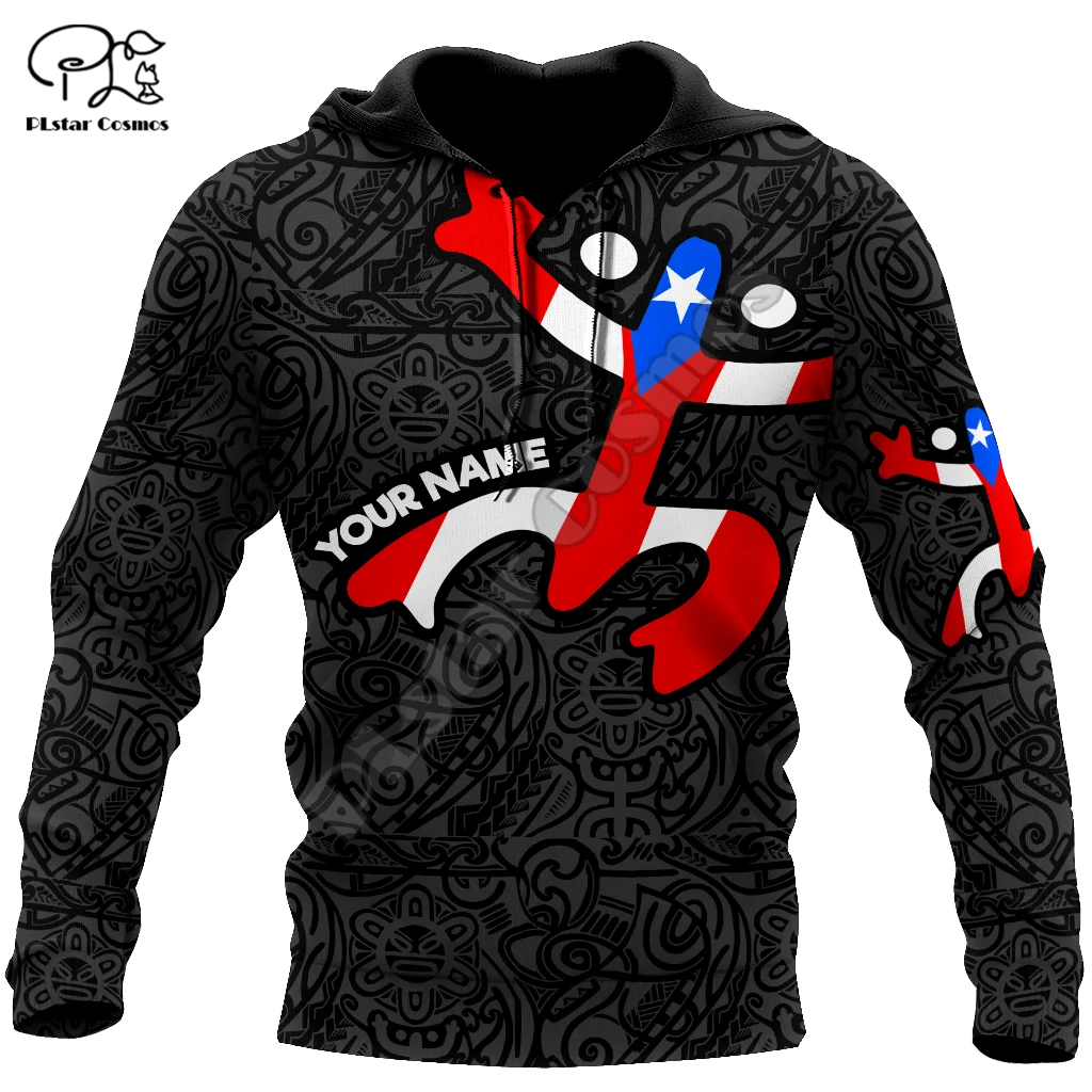 

PLstar Cosmos Puerto Rico Culture с 3D принтом, новинка 2021, модные толстовки с капюшоном на молнии для мужчин/женщин, повседневная уличная одежда P27