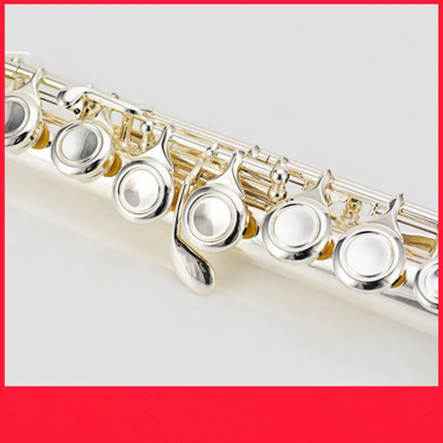 New silver-plated Flute 212SL model16 Holes Closed C Key Cupronickel Silvering flauta transversal instrumentos with E key Flute