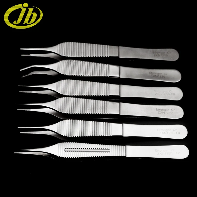 Cartilage tweezers tissue forceps 12.5cm stainless steel surgical operating instrument forceps