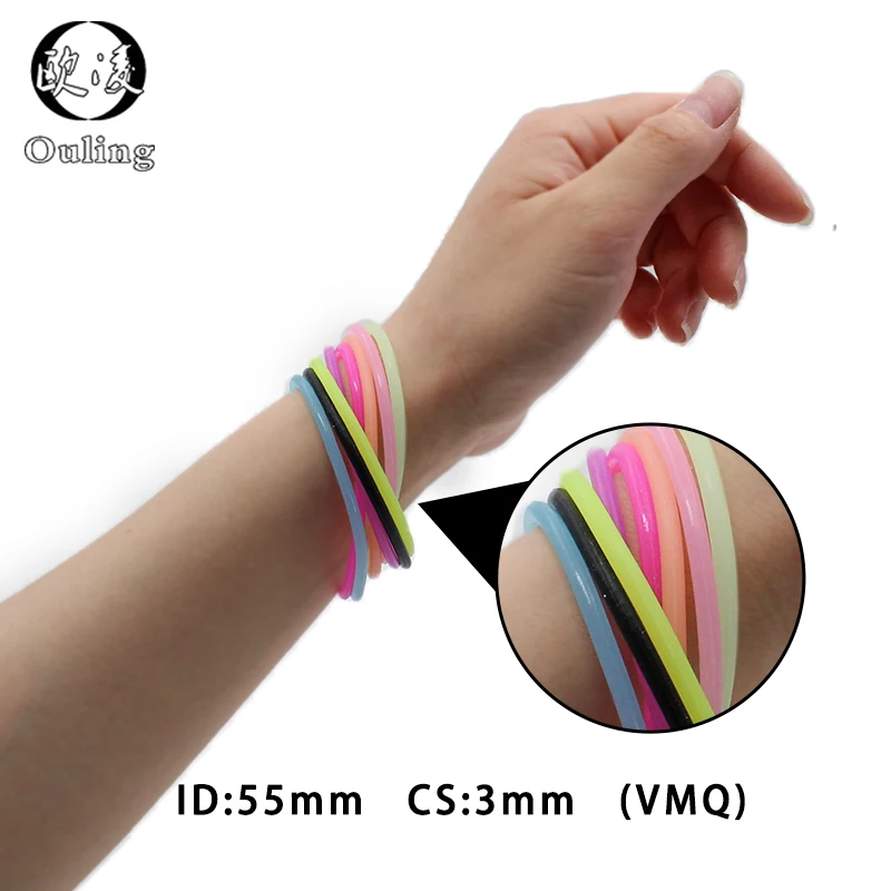 Silicone rubber bracelet 8 kinds of candy-colored O-ring rubber band wristband bracelet cute girl gift