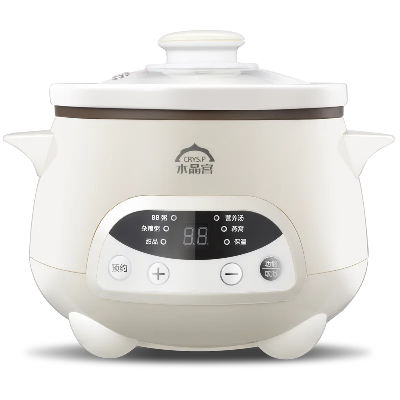 220V 140w 1.2L Automatic insulation Slow cooker Electric cooker Ceramic BB poridge Bird nest 12hours appointment