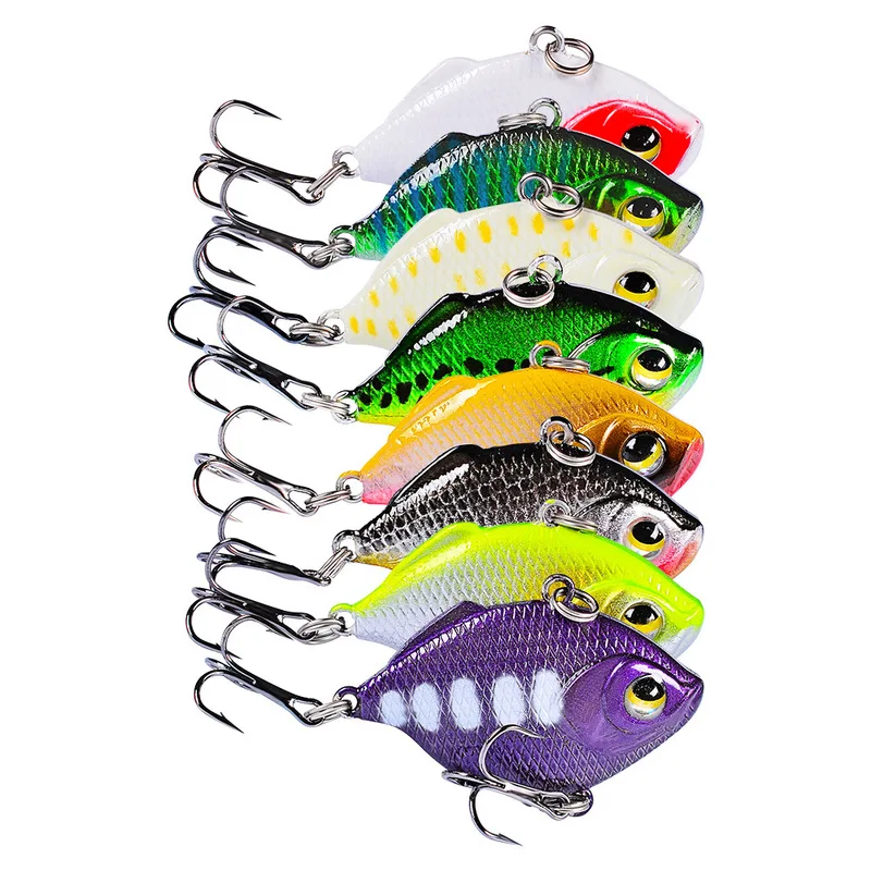 1 PCS Metal VIB Blade Glow Cicada Lure 4.5cm/8.5g Sinking Tail Spinner Baits Bibe for Bass Pike Perch Fishing