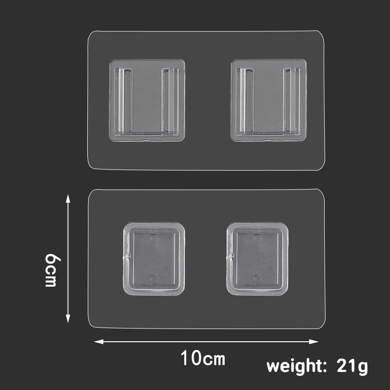 5pairs Hooks For Hanging Wall Hooks Transparent Multi-Purpose Waterproof Double-sided Self Adhesive Kitchen Home Accessories