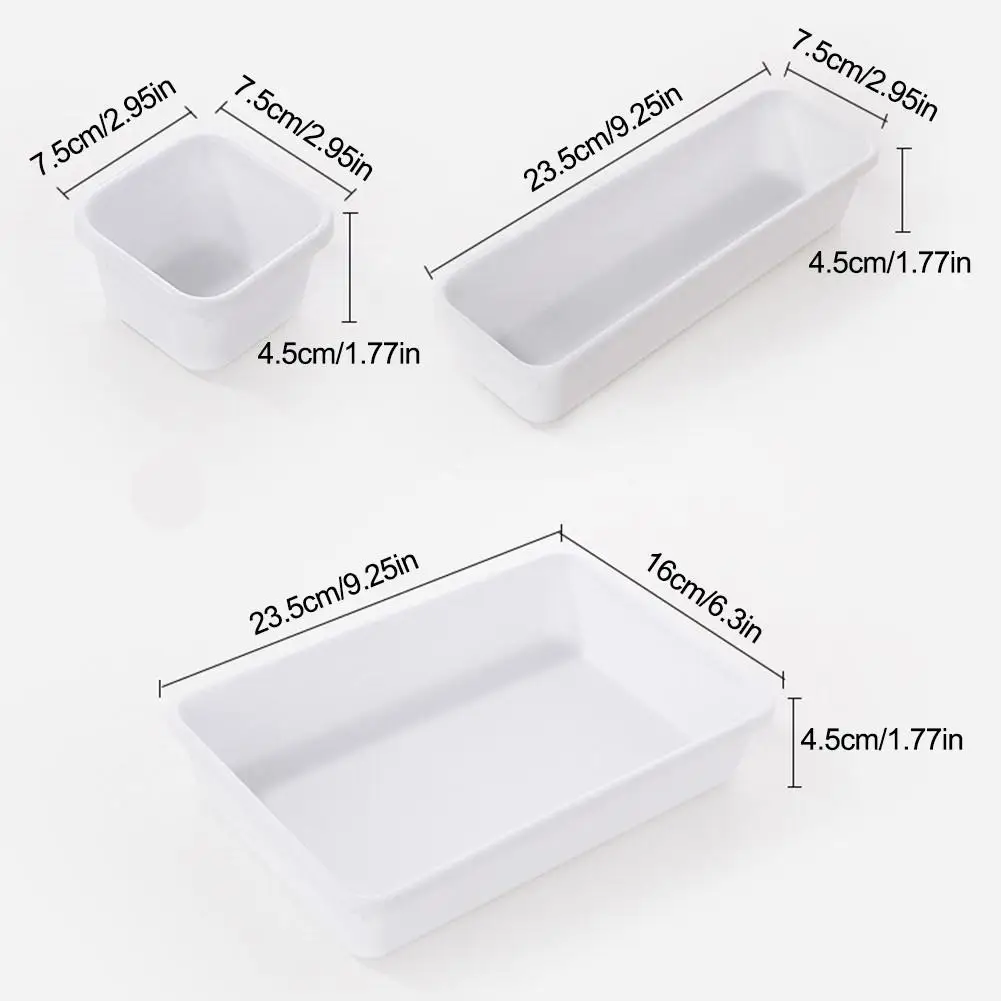 Make Up Organizer Trays Home Office Storage Kitchen Bathroom Closet Desk Box Drawer Cutlery Cosmetics Stationery Packaging Box