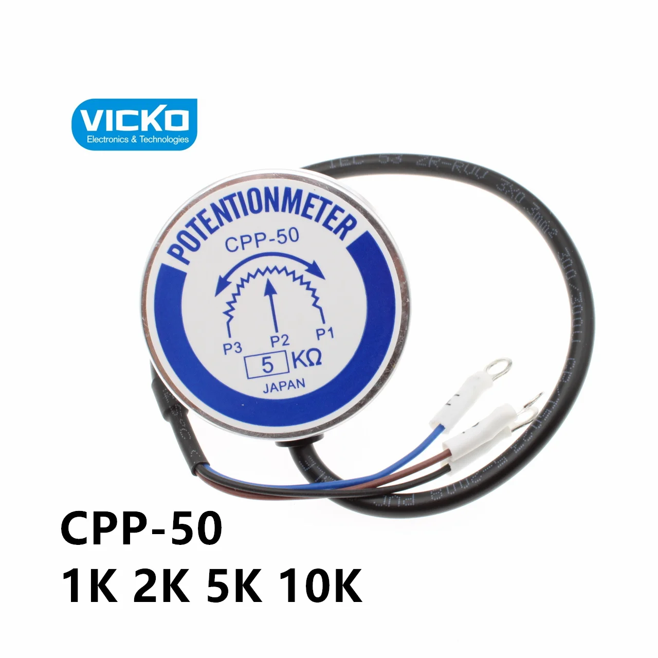 

[VK] JAPAN CPP-50 1K 2K 5K 10K 360 degree rotary High precision potentiometer Angular displacement sensor switch