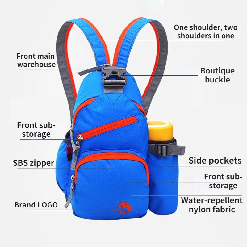 Jungle King New Outdoor Sports Chest Bag Multifunctional Unisex Shoulder Bag Marathon Running Bag Folding Bag Mountaineering Bag