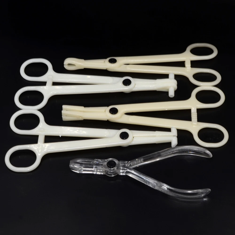 1PC Acrylic Piercing Clamp Ear Lip Navel Nose Round Open Septum Piercing Tools Forceps Plier Clamp Permanent Body Jewelry Tool