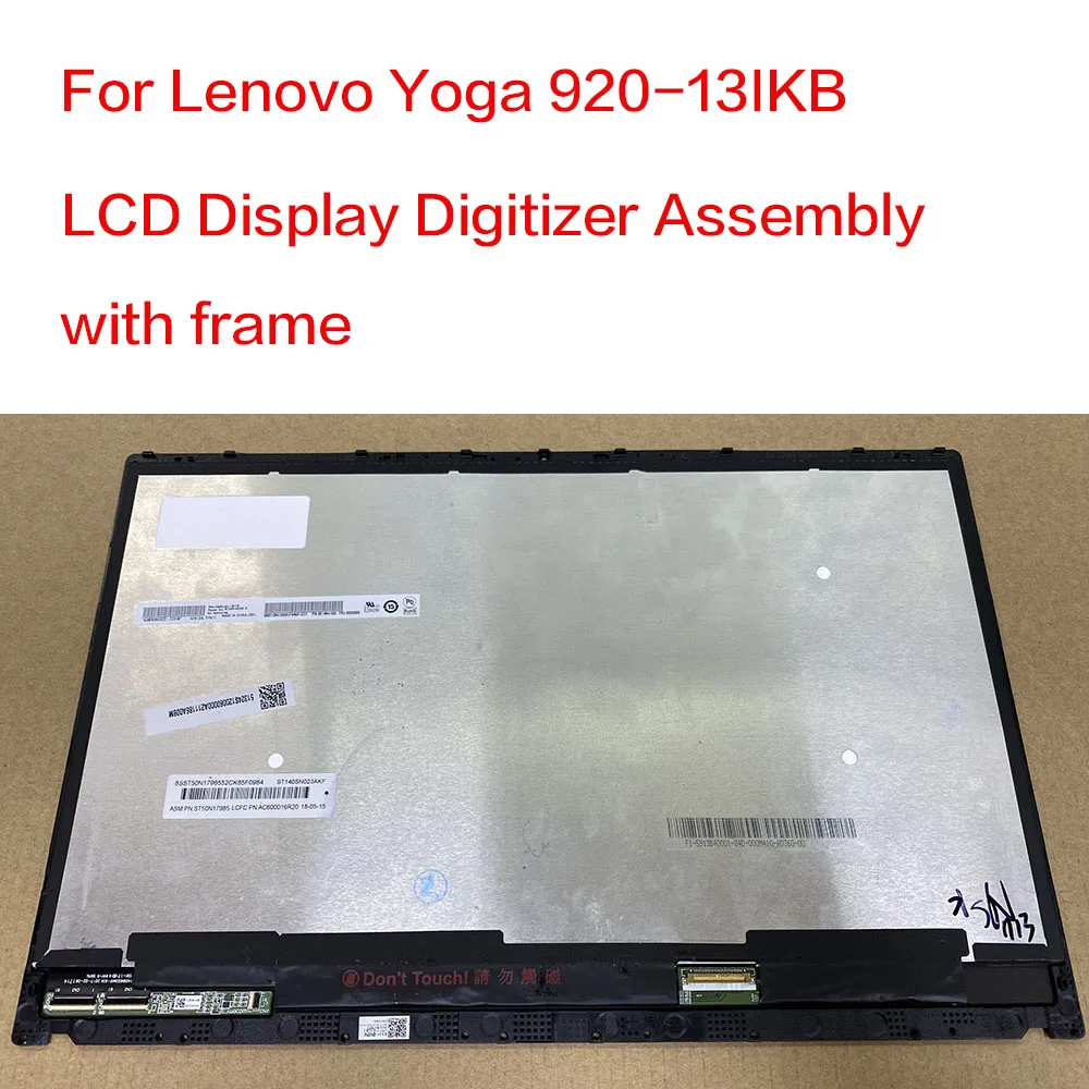 13.9 Inch LCD Display Assembly Touch Screen For Lenovo Yoga 920-13IKB Yoga 6pro UHD 4K 3840*2160/FHD 2K 1920*1080