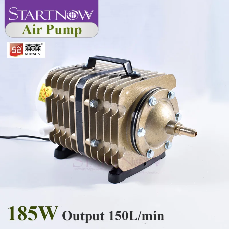 Elektryczna magnetyczna sprężarka powietrza 220V 185W 150L/min SUNSUN ACO-012 do laserowych maszyn, usuwania popiołu, akwariów i hodowli ryb.