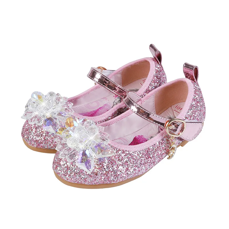 Disney Frozen Elsa Sandals Girls Shoes Princess Dance Shoes for Baby Girls Fashion Non-Slip Crystal Shoes Sandals for Girl