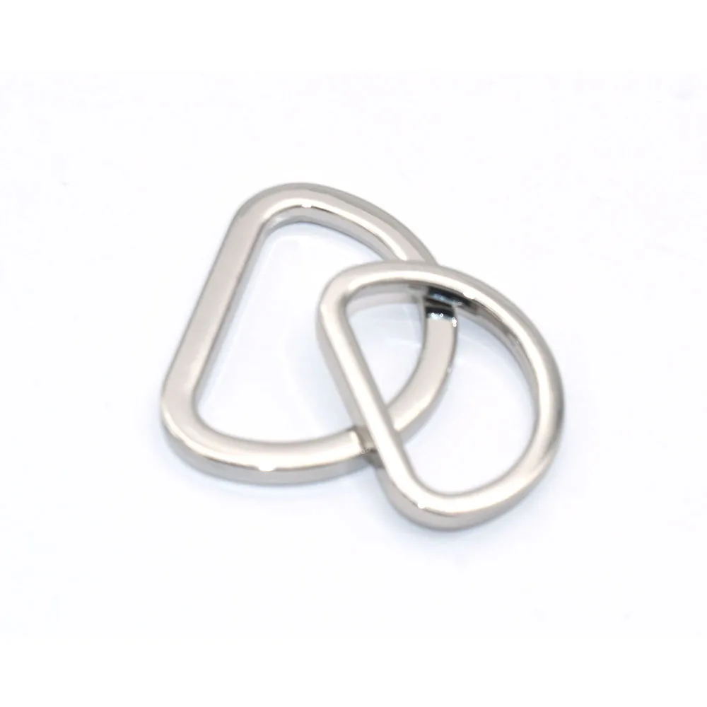 25/30mm Silver Metal D Ring Belt Buckle Non Welded Purse Loop Strap Rings Pet Buckle Purse Accessories for Bag Purse Strap