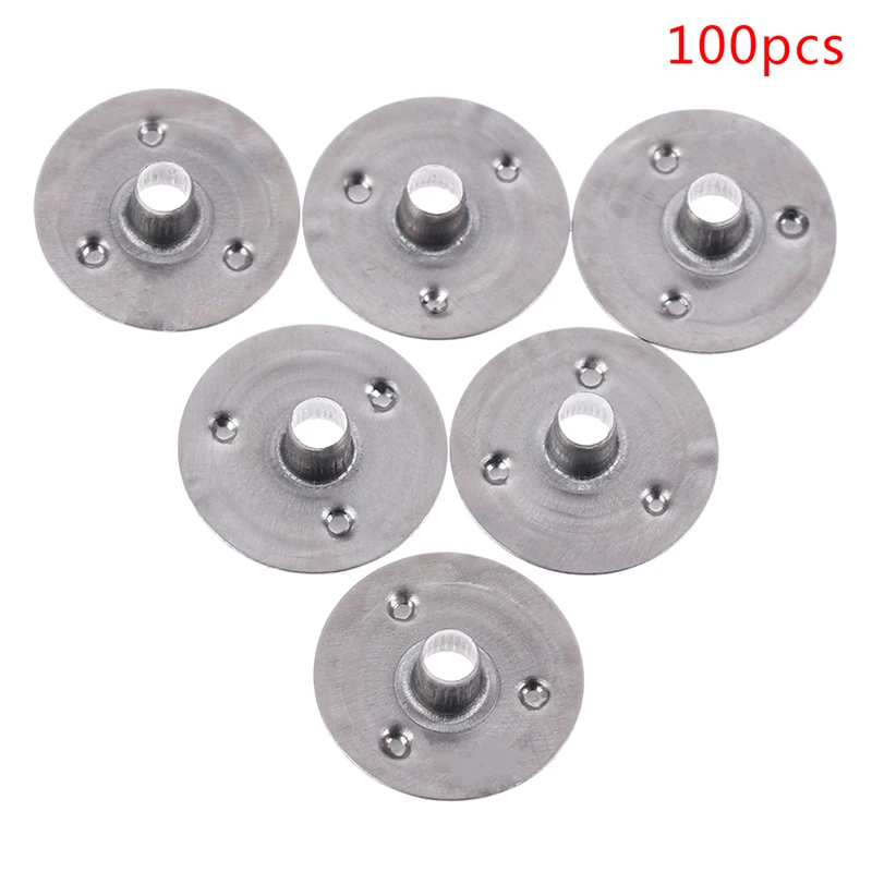 100 Pcs Durable Waxed Candles Making Metal Wick Sustainers Carry Holders Tabs Tool Craft DIY