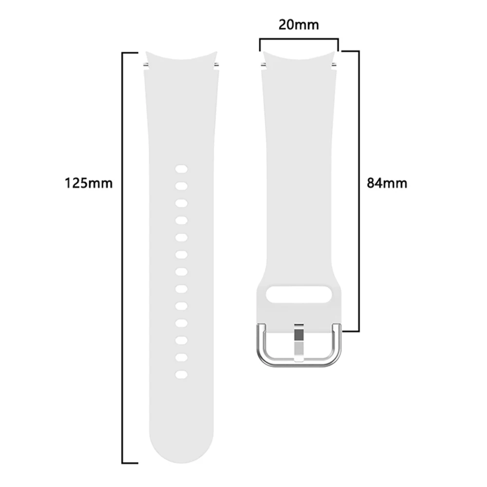 20mm Silikonarmband für Samsung Galaxy Watch 5/4 40mm/44mm Original No Gap Armband für Galaxy Watch 4 Classic 46mm/42mm Correa