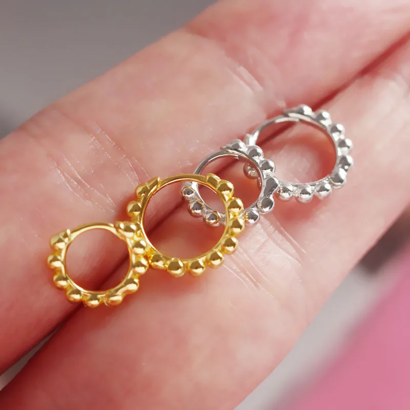 ANENJERY Small Single Hoop Earrings for Women Daily All-match Jewelry Accessory Wholesale