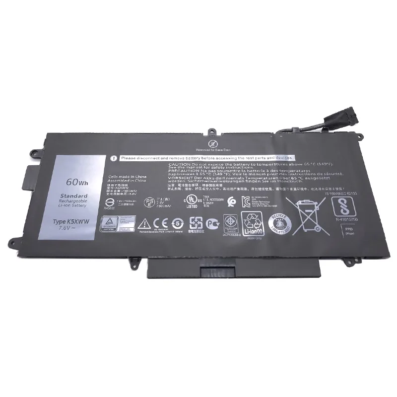 LMDTK New K5XWW Laptop Battery For DELL Latitude 5289 7389 7390 2-in-1 Series Notebook 71TG4 725KY N18GG 7.6V 60WH