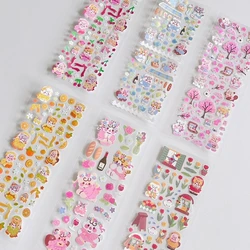 Kawaii Sakura Cat Series Stickers Scrapbooking Decorative Sticker Korean DIY Diary Album Stick Label School Stationery