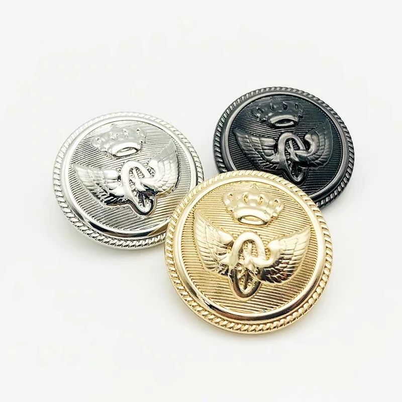 Metal Decorative Buttons for Clothing, Sewing Material, Fashionable Clothes Buttons, 20mm, 10 PCs/Lot