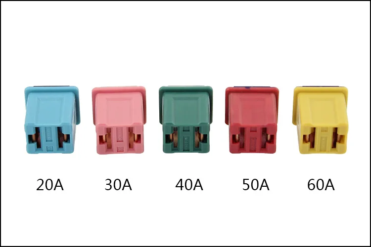 LPJรุ่นสี่เหลี่ยมผืนผ้าขนาดเล็กฟิวส์อัตโนมัติ5ชุด10Pcs 20A 30A 40A 50A 60aสำหรับรถยนต์ญี่ปุ่น
