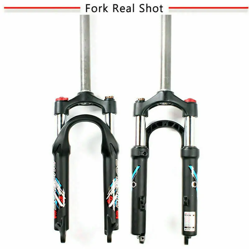 BUCKLOS 20" Folding/BMX/MTB Bike Suspension Fork 1-1/8" Threadless Disc Brake Bicycle Forks 9*100mm Quick Release E-Bike Fork