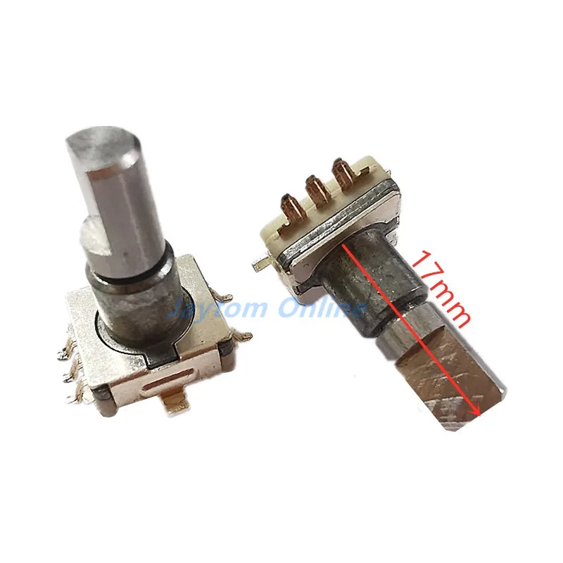 5pcs /lot Rotary Encoder Switch EC11 With Push Switch 30 Position 5pin SMD Type Handle Length 17mm Half Shaft