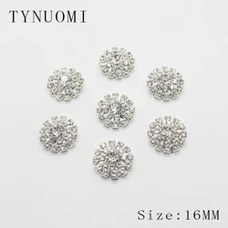 10Pcs/Set 16MM Round Rhinestone Buttons, Decorative Ornaments At The Floral Center Hand-Work DIY Craft Decoration Accessories