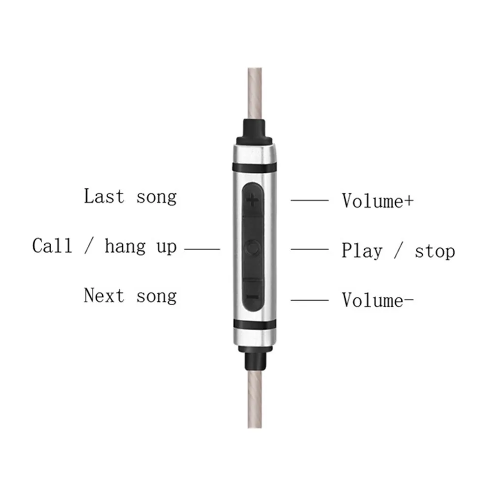 Audio Cable With Mic For Sennheise IE80 IE8 IE80s IE8i Headset Accessories 24K Au-plated Stereo Audio Jack 3.5mm Plug 1.2m Cable