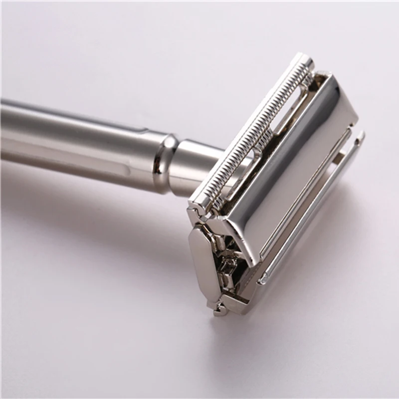 Neue Sicherheit Razor Männer Rasieren Doppel Kanten Rasierer Metall Griff Hand Austauschbare Klinge Rasierer Mit Reise Box 1 Klinge