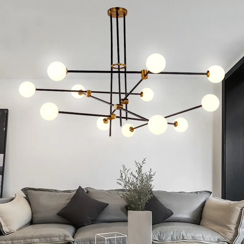 

Nordic gold modern chandelier Kitchen Island Branch buble lamp Post modern mid century home decor dinning lighting chandelier