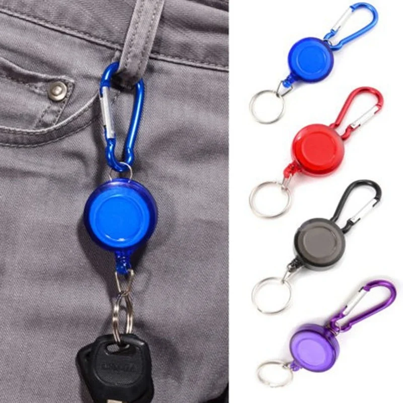 

Fly Fishing Key Ring Retractable Retractor Extractor Keeper Tether Elastic Reel Anglers Badge Holder Keychain Fishing Tackle