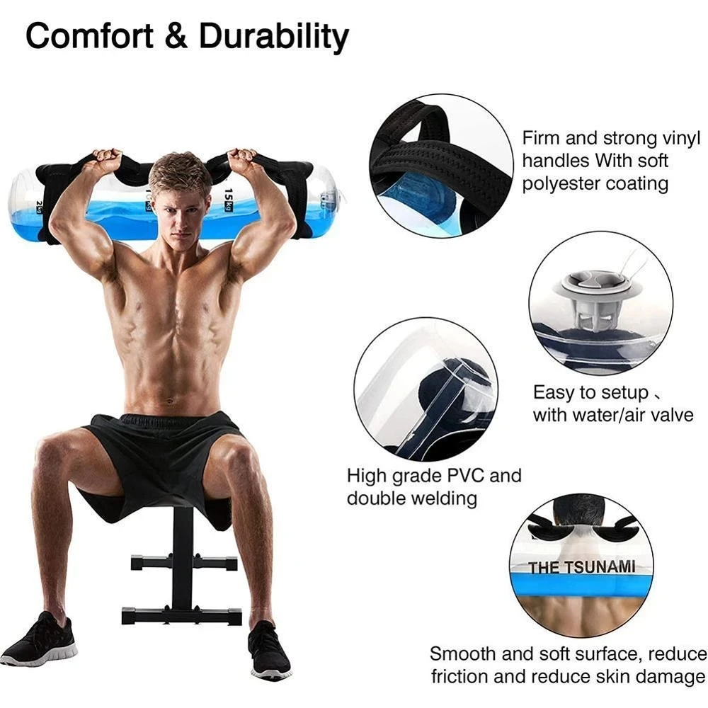 

15/20/35KG Water Power Bag Home Fitness Aqua Bags Weightlifting Body Building Gym Sports Crossfit Heavy Duty