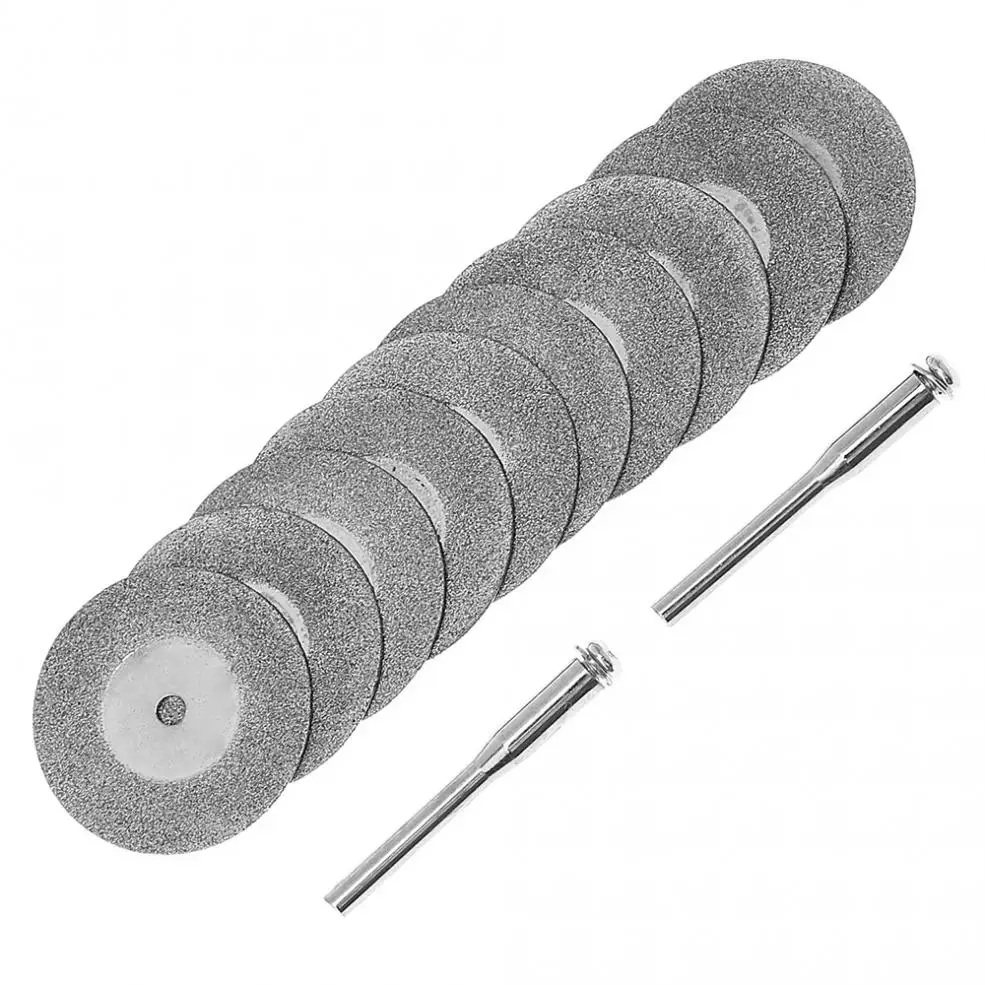 10pcs 30mm Mini dischi diamantati con lama diamantata con gambo di collegamento e custodia per taglio di frantumazione di pietre nuovo